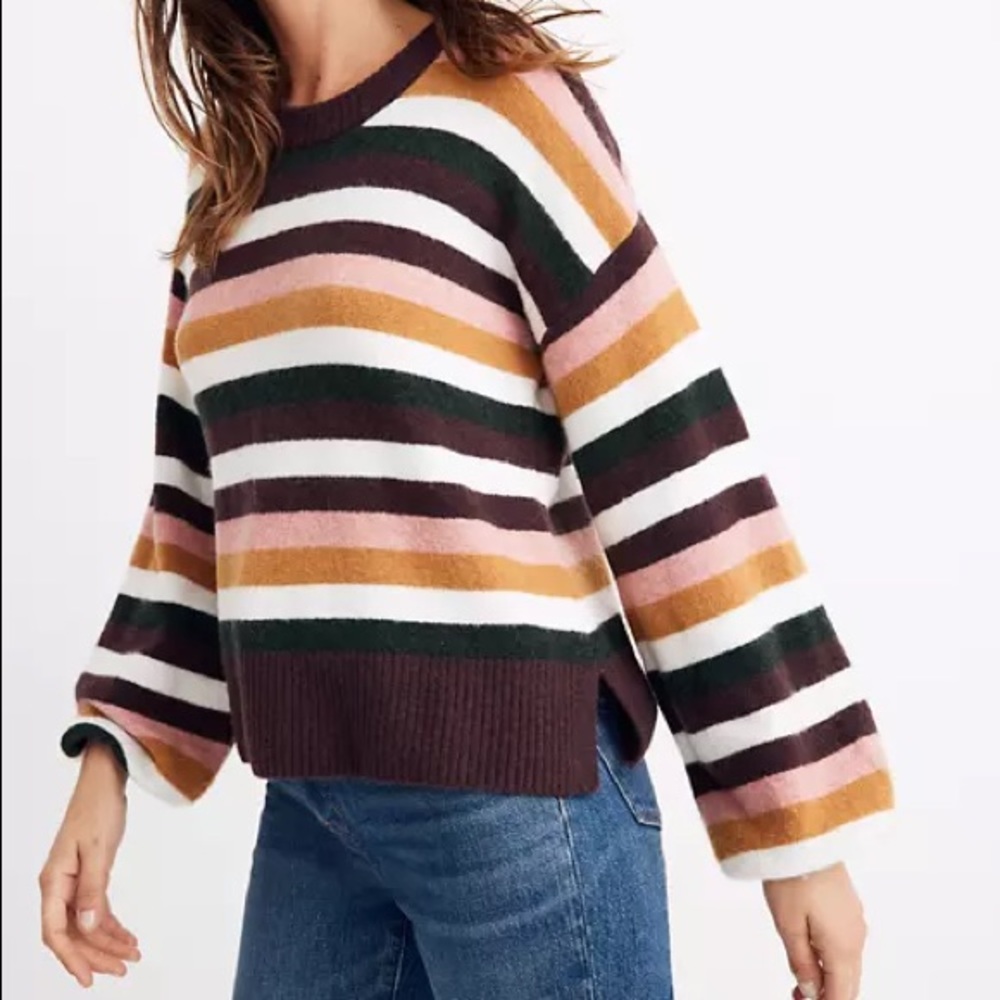 Madewell Striped Payton Pullover Sweater